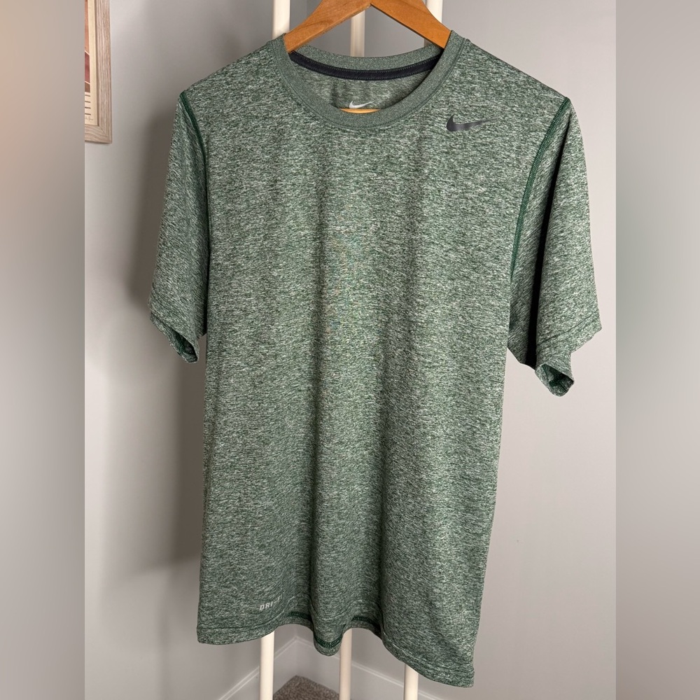 Nike Heather Green Dri-FIT Short Sleeve Performance Tee